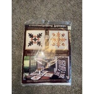 NEW VTG Paragon Creative Quilting Squares Fall Pattern Oak Leaf Acorn Kit #0885